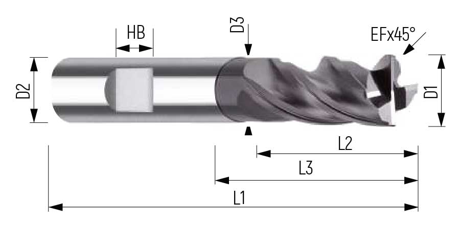 Promo! High performance end mill DP2908